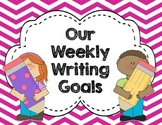 EDITABLE: Writing Goals Clip Chart CHEVRON