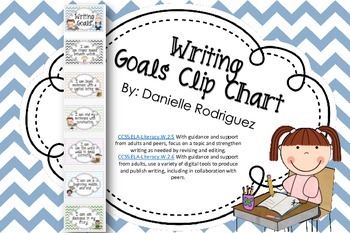 Preview of Writing Goals Clip Chart Deluxe