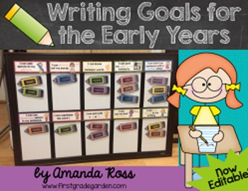 Preview of Writing Goals for the Early Years {Now Editable!}