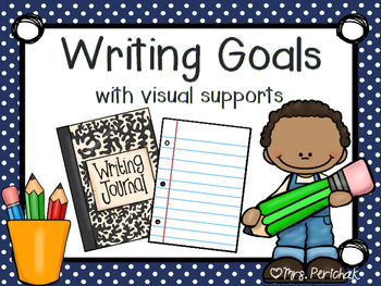 Preview of Writing Goals with Visual Supports