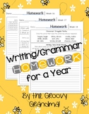 Writing/Grammar Homework for a Year