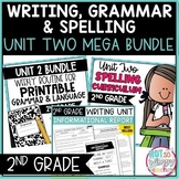 Writing, Grammar, and Spelling Unit 2 Bundle SECOND GRADE