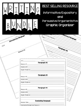 Preview of Writing Graphic Organizer *BUNDLE* Informative and Argumentative