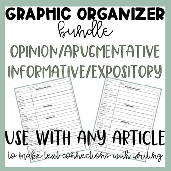 Preview of Writing Graphic Organizer BUNDLE | Informative/Expository |Argumentative/Opinion