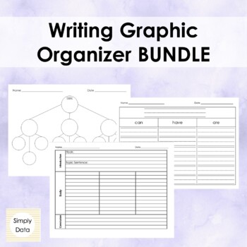 Preview of Writing Graphic Organizer Bundle