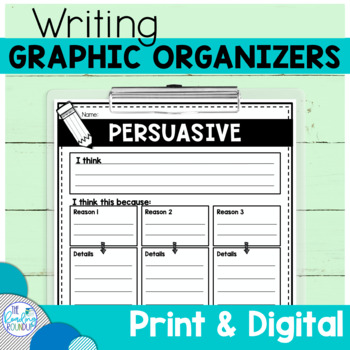 Preview of Informational, Persuasive, and Narrative Writing Graphic Organizer Templates