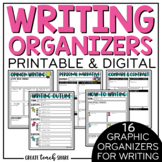 Writing Graphic Organizers | Print & Digital Worksheets Google Slides Activities