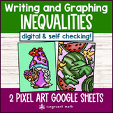 Writing & Graphing Inequalities Digital Pixel Art | 6th Gr