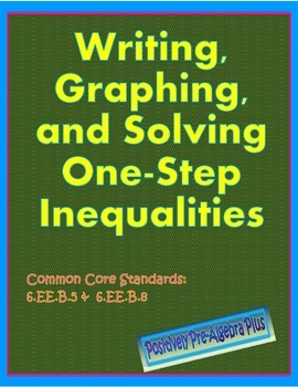 Preview of Writing, Graphing & Solving One-Step Inequalities - Distance Learning Options