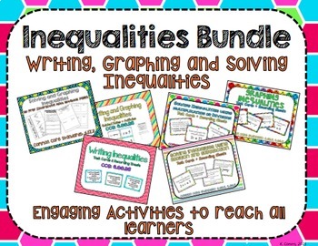 Preview of Writing, Graphing and Solving Inequalities Bundle
