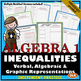Writing Graphing and Translating Inequalities Independent 
