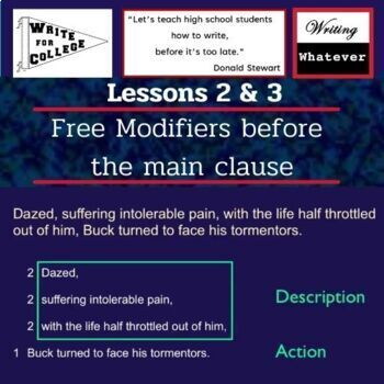 Preview of Lessons 2-3: Free Modifiers Before and Within