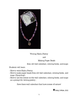 Preview of Writing Haiku Poetry and Making Paper Beads: Make Great Gifts