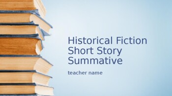 Preview of Writing Historical Fiction Summative