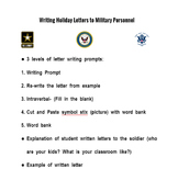 Writing Holiday Letters to Soldiers{autism, special ed, fu