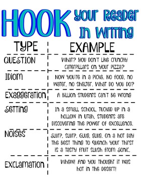 how to write a essay hook