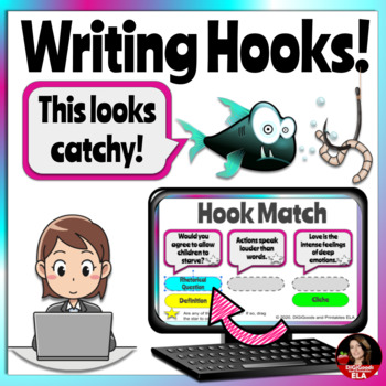 Preview of Writing Hooks for Argumentative Opinion Persuasive w Graphic Organizer & Prompts