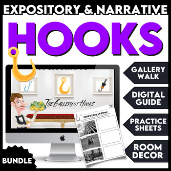 Preview of Writing Hooks BUNDLE Types of Hooks for Narrative and Informative Writing
