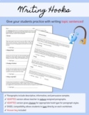 Writing Hooks (Topic Sentences) Homework