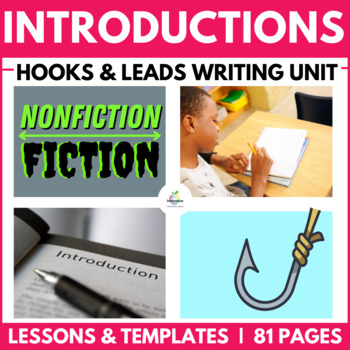 Preview of Writing Hooks and Leads | Introductory Phrases, Sentence Starters | Paragraphs
