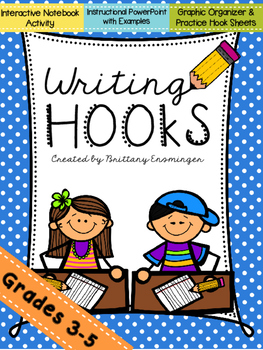 Preview of Writing Hooks {PowerPoint, Interactive Notebook, and Practice}