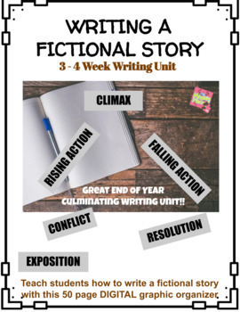 Preview of Writing: How to Write a Fictional Story(Plot,Setting,Character,Climax,Resolution
