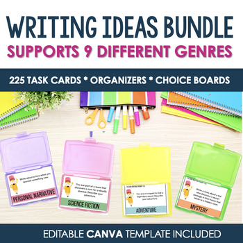 Preview of Writing Ideas BIG Bundle - Choice Boards, Writing Prompts and Organizers