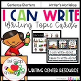 Writing Ideas for Kindergarten- Writing Topic Cards/Vocab