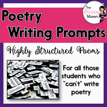 Preview of Poetry Writing Prompts - Highly Structured Poems