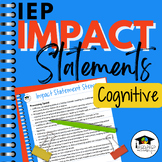 Writing Impact Statements Sentence Stems & Examples for Cognitive