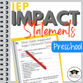 Writing Impact Statements Sentence Stems & Examples for Preschool