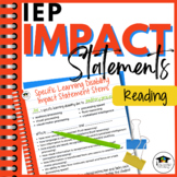 Writing Impact Statements Sentence Stems & Examples for Reading