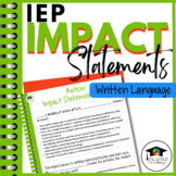 Writing Impact Statements Sentence Stems & Examples for Wr