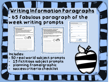 Preview of Writing Information Paragraphs (Appropriate for Distance Learning)