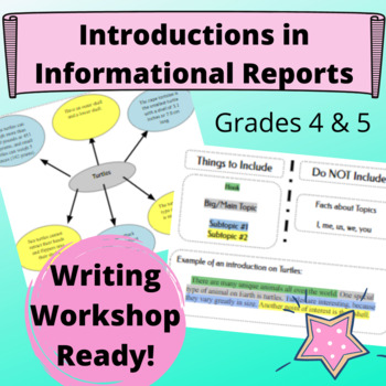 Preview of Writing Informational Reports - Introductions for Essays in 4th & 5th Grade