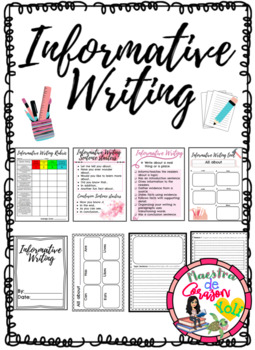 Preview of Writing: Informative (Includes Rubric, writing paper, and poster)