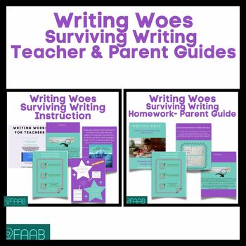 Preview of Writing Instruction Survival guide combo- one for teachers and one for parents!