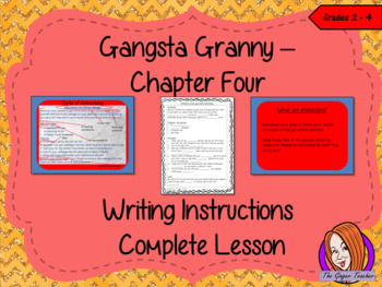 Writing Instructions Complete Lesson Gangsta Granny By The Ginger Teacher