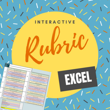 Preview of Writing - Interactive Essay Grading Rubric - Excel