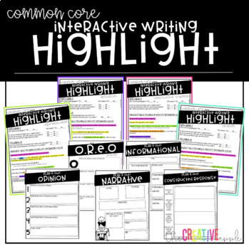 Preview of Writing Interactive Highlights Bundle