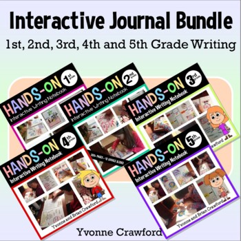 Preview of Writing Interactive Notebook Lower Grade Bundle | PDF + Google Slides | 40% off