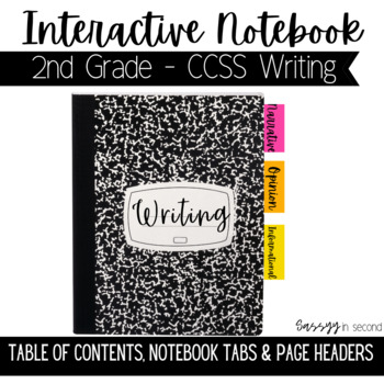 Preview of Writing Interactive Notebook Tabs