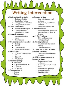 Preview of Writing Intervention