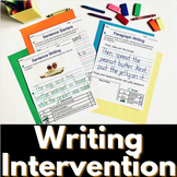 Writing Intervention Special Education Sentence Paragraph 