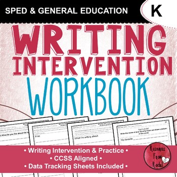 Preview of Writing Intervention Workbook - Kindergarten
