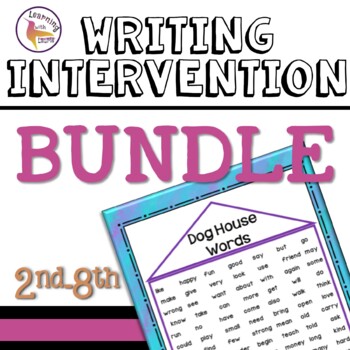 Preview of Writing Intervention Worksheets 2nd-8th BUNDLE