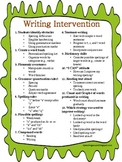 Writing Intervention