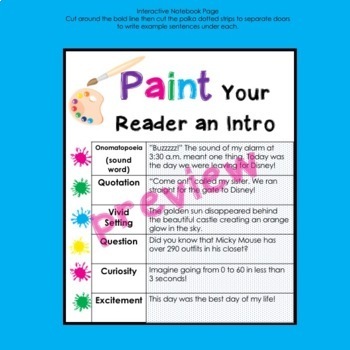 Writing Introductions & Conclusions for a Narrative: Paint Your Reader ...