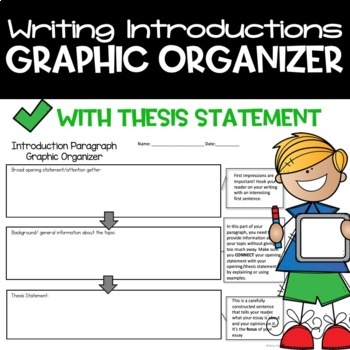 Preview of Writing Introductions Graphic Organizers with Thesis