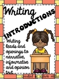 Writing Introductions (Leads): Opinion, Informative, and N